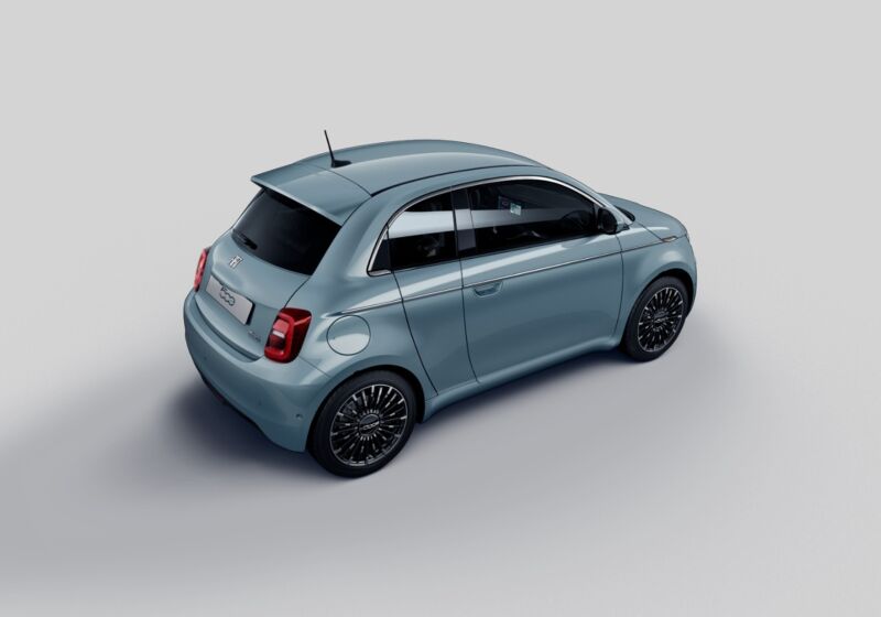 FIAT 500e La Prima 3+1 Glacier Blue Km 0 YS0CMSY-81630_esterno_lato_3